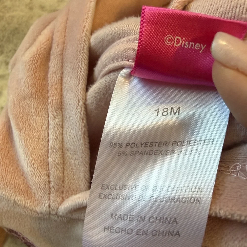 Disney Minnie Mouse pink fleece hoodie baby girls 18 months sparkly girlhoodcore